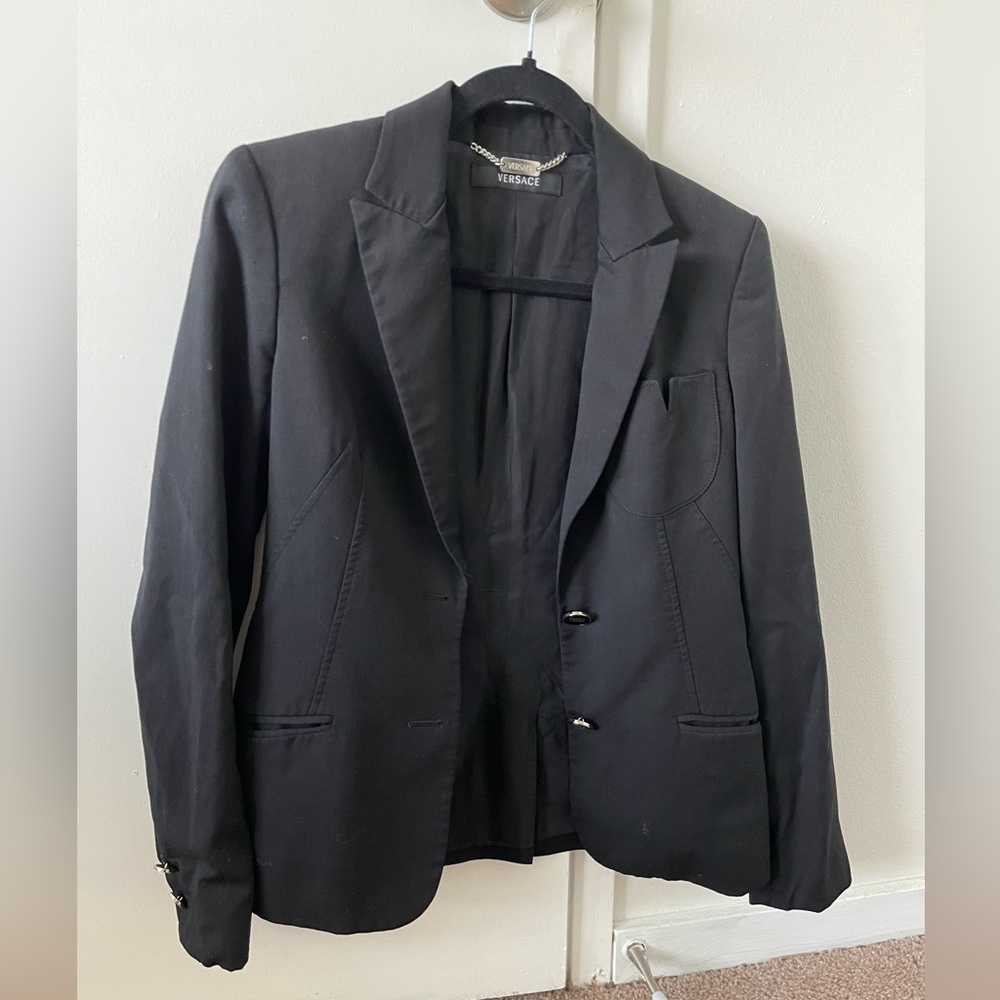 black versace blazer xs